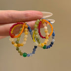 Playful Beaded Statement Earrings - Modomu