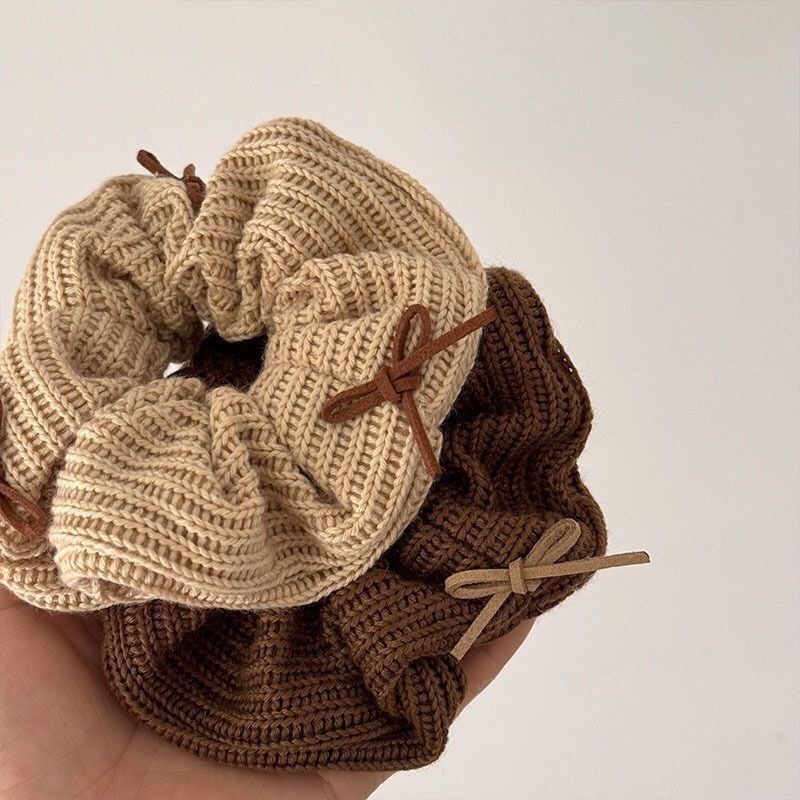 Ribbed Bow Oversized Scrunchie