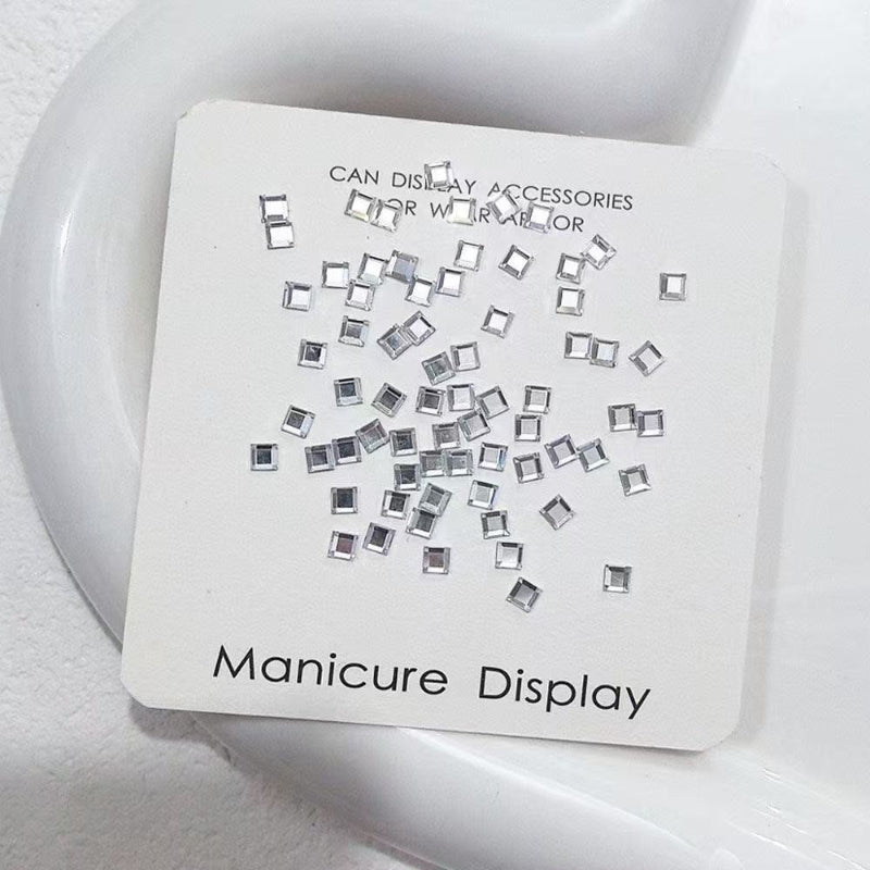 Square Mirror Face Gems Stickers