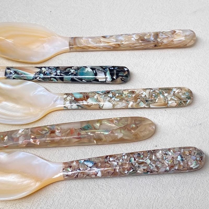 Mother-of-Pearl Mosaic Serving Spoon