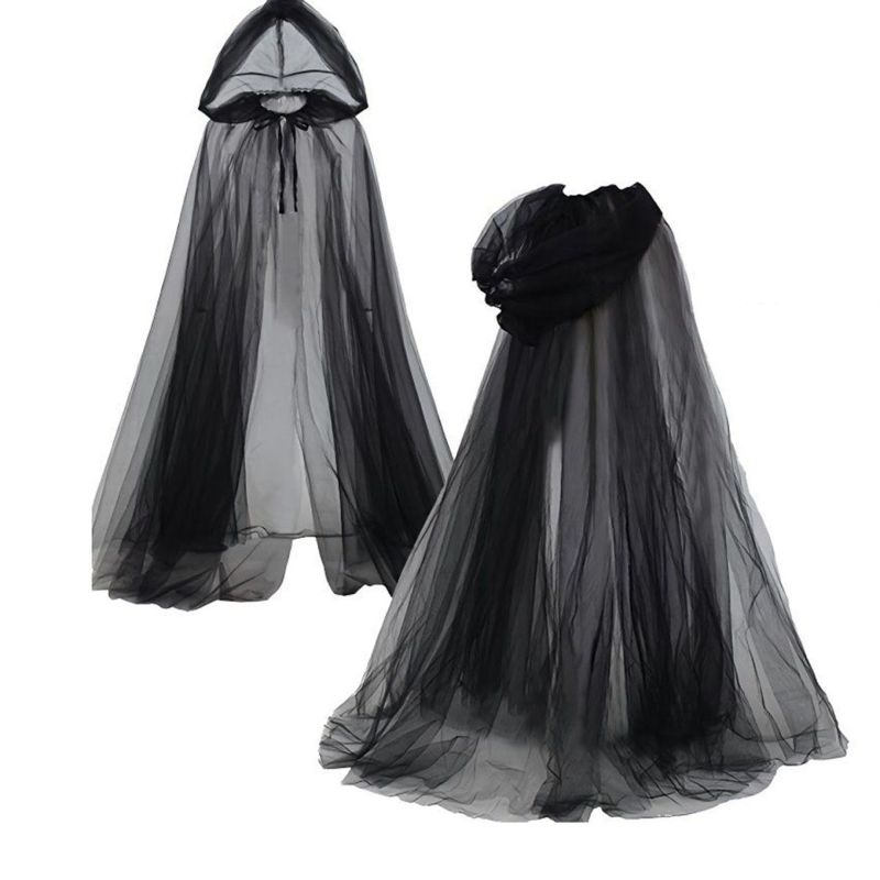 Sheer Hooded Ghost Cape