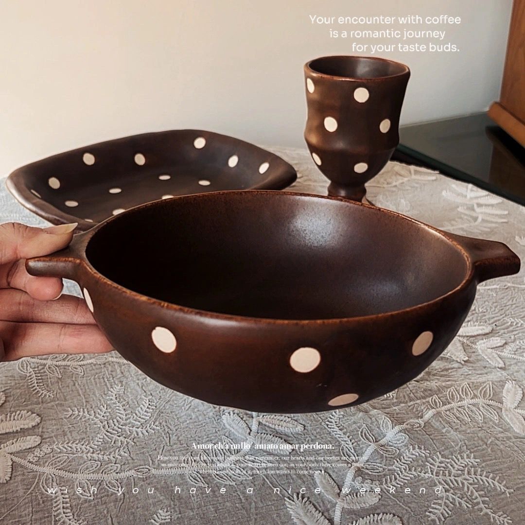 Kiln Flow Polka Dot Tableware