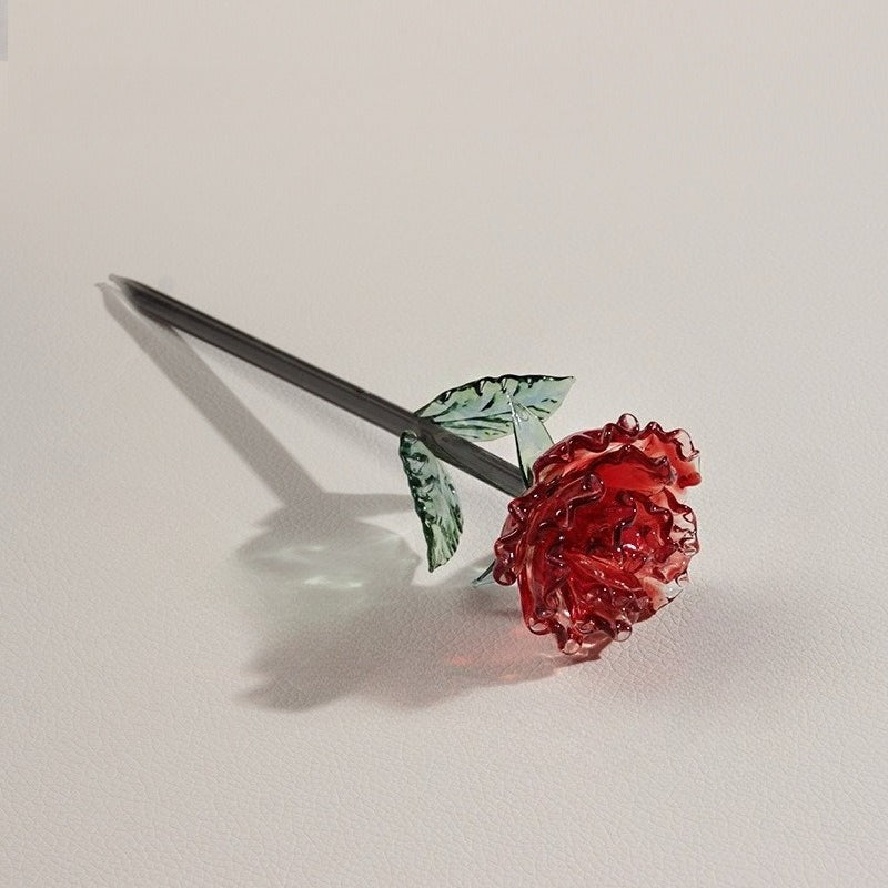 Eternal Rose Glass Vase Decor