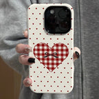 Polka Dot Heart Phone Case