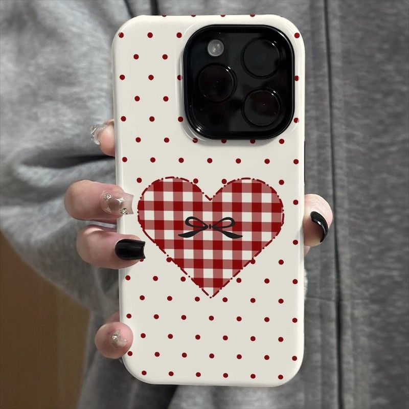 Polka Dot Heart Phone Case