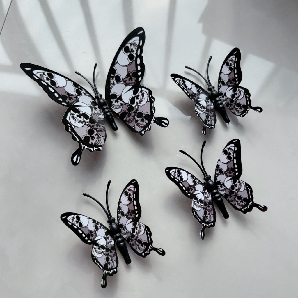 Skull Wing Butterfly Stickers