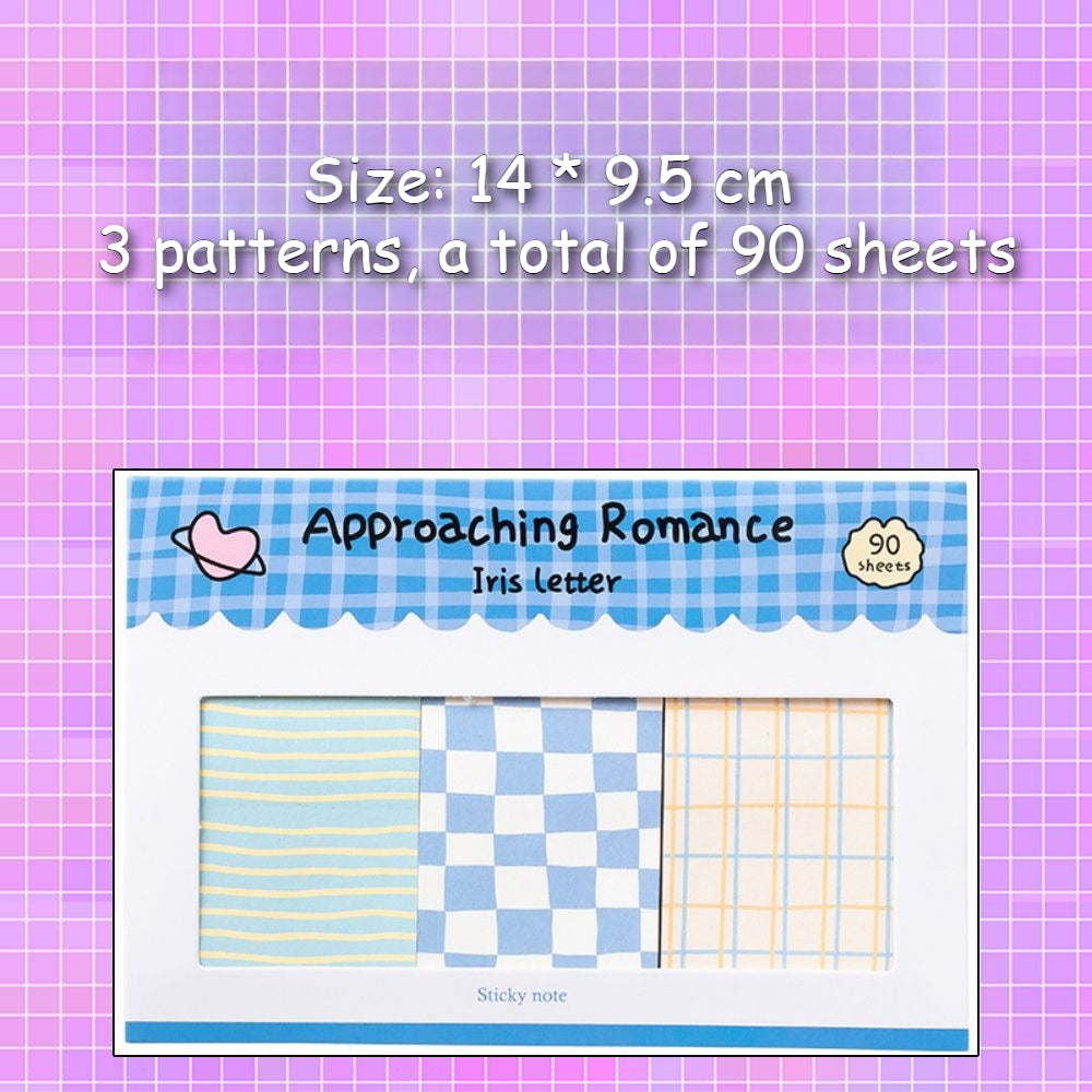 Plaid Sticky Notes Minimal Desk - Modomu