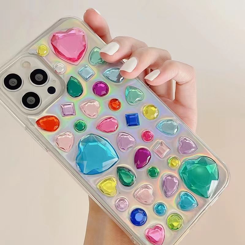 Scattered Jewel Iridescent Phone Case