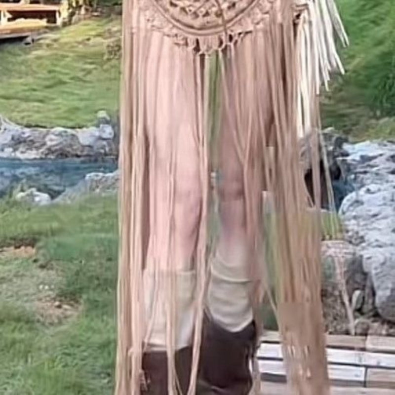 Handmade Knitted Long Tassel Curtain