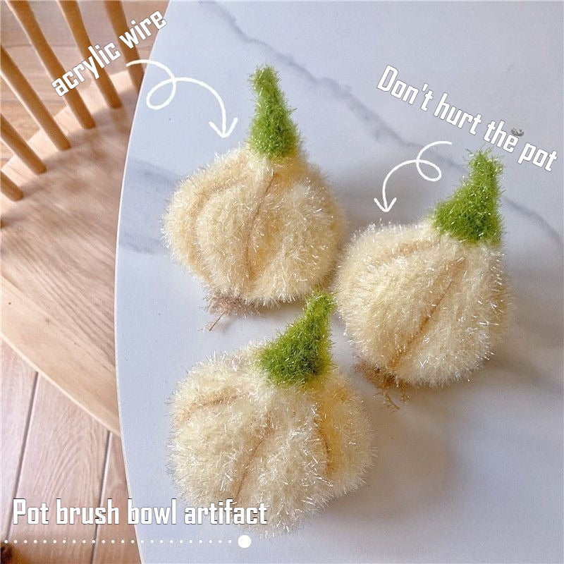 Hanging Garlic Kitchen Dishcloth