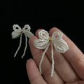 Bow Beaded Statement Earrings - Modomu