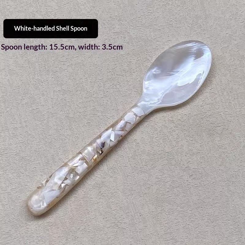Mother-of-Pearl Mosaic Serving Spoon