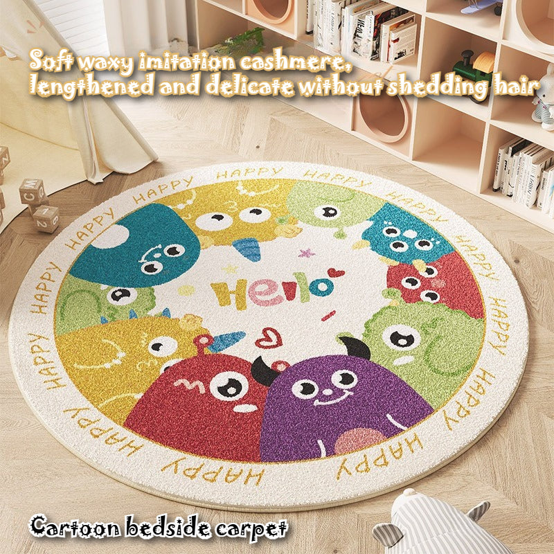 Cartoon Round Kids Floor Rug