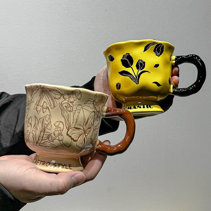 Chinese Ceramic Flower Mug - Modomu