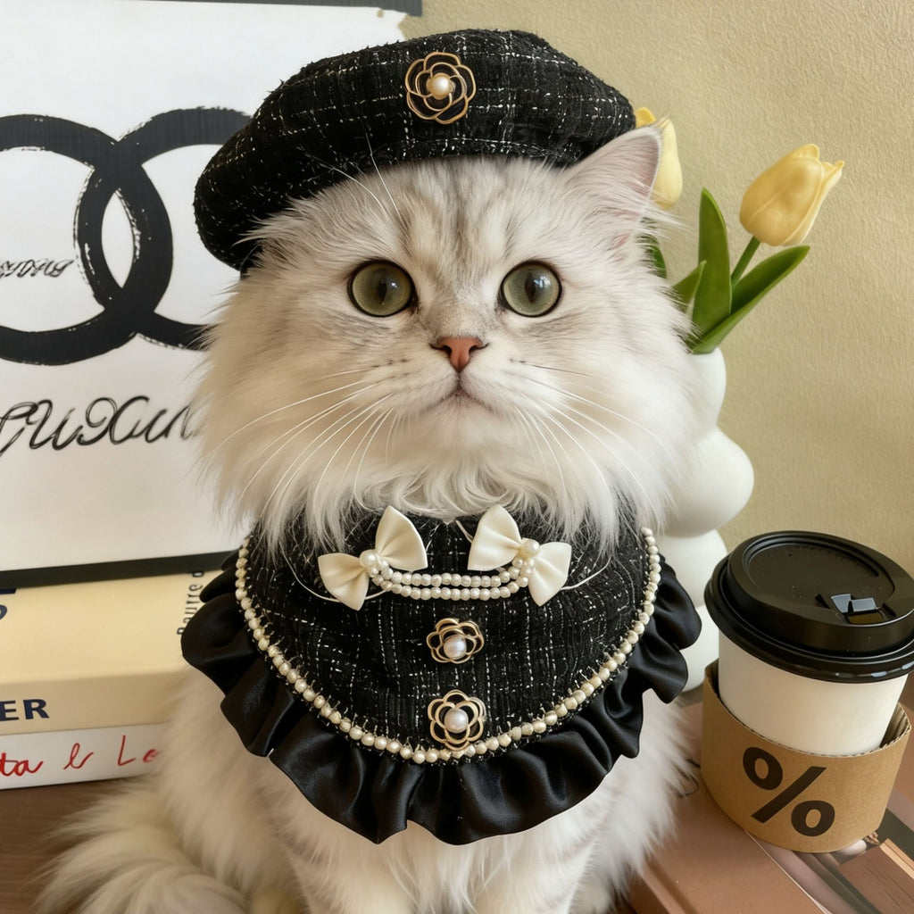 Camellia Bow Bib and Beret