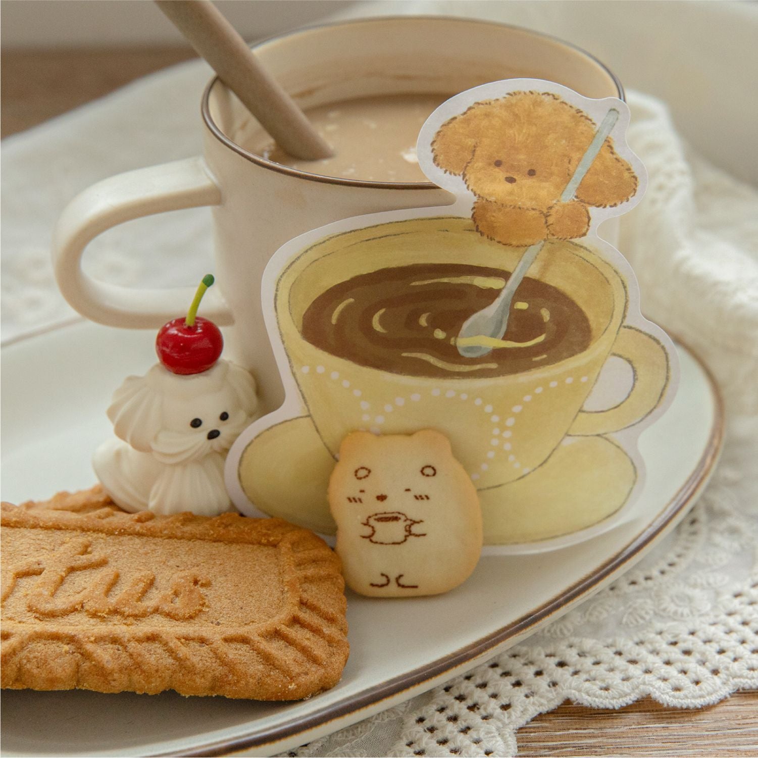 Dog Cafe Shaped Sticky Notes - Modomu