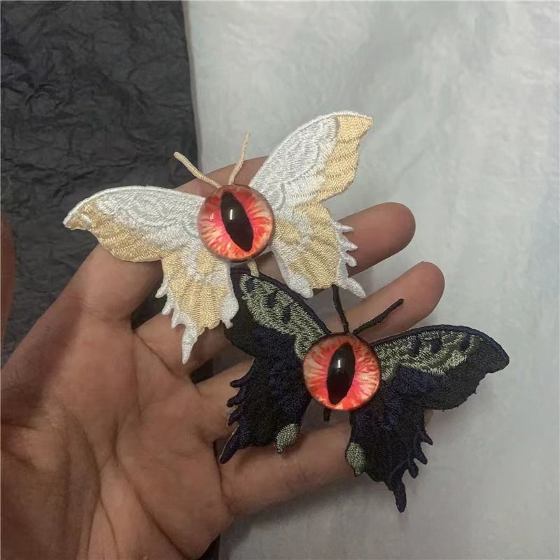 Embroidered Eye Butterfly Clip