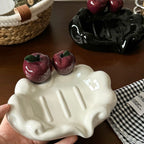 Cartoon Apple Ceramic Soap Dish