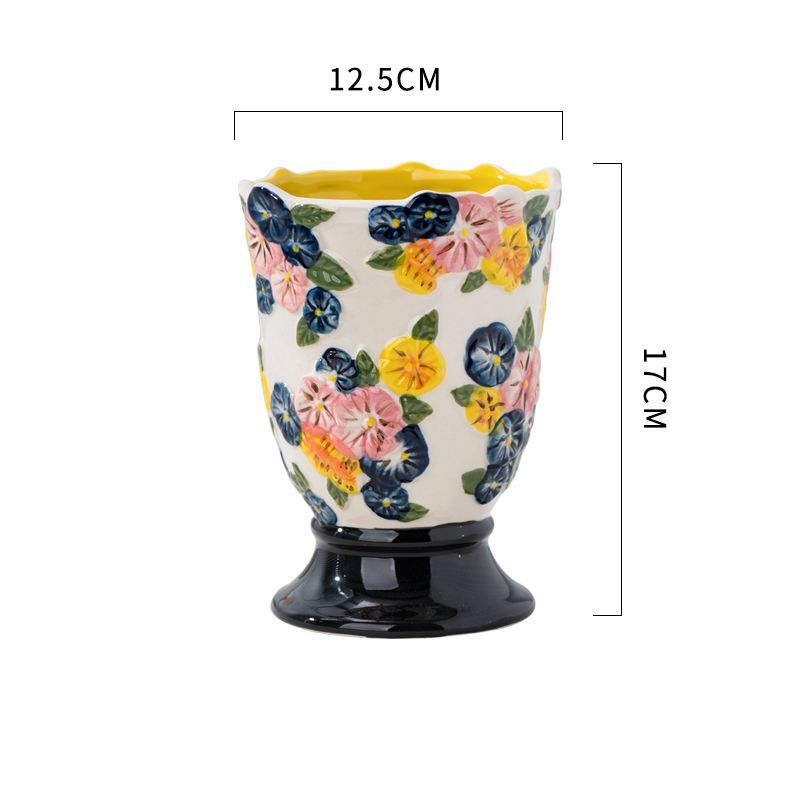 Embossed Ceramic Chopstick Holder