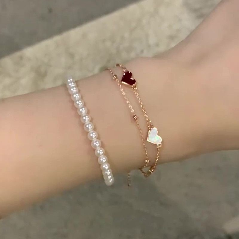 Heart Charm Layered Bracelet - Modomu