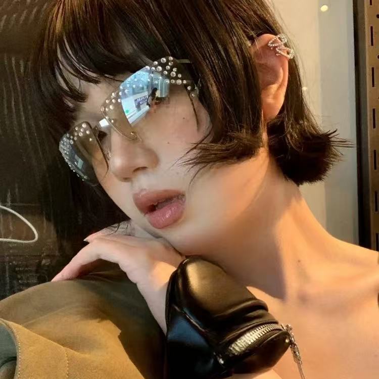 Rimless Crystal Fashion Sunglasses - Modomu