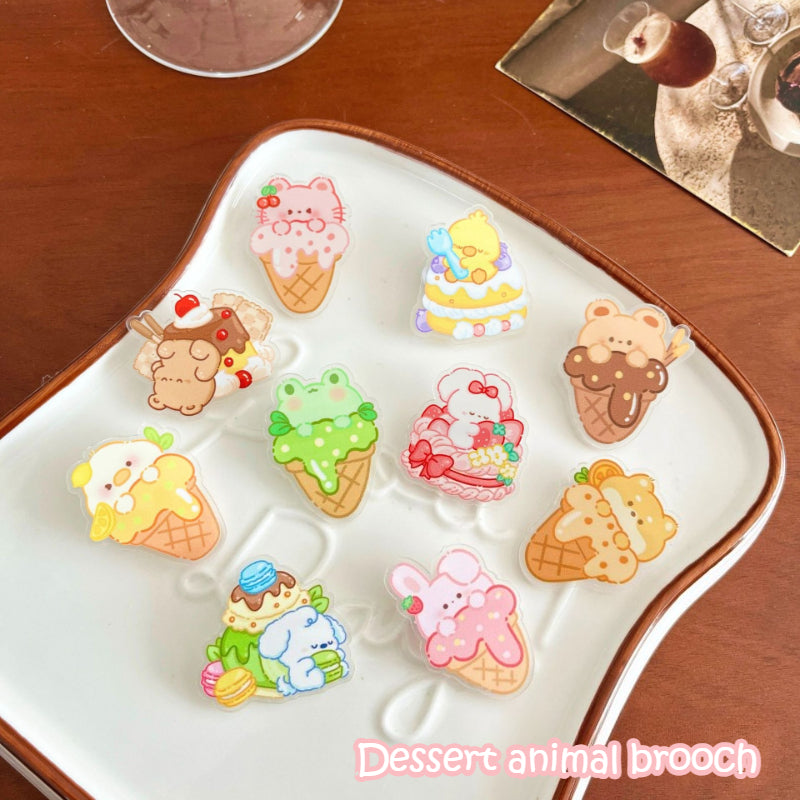 Cute Cartoon Acrylic Brooch - Modomu
