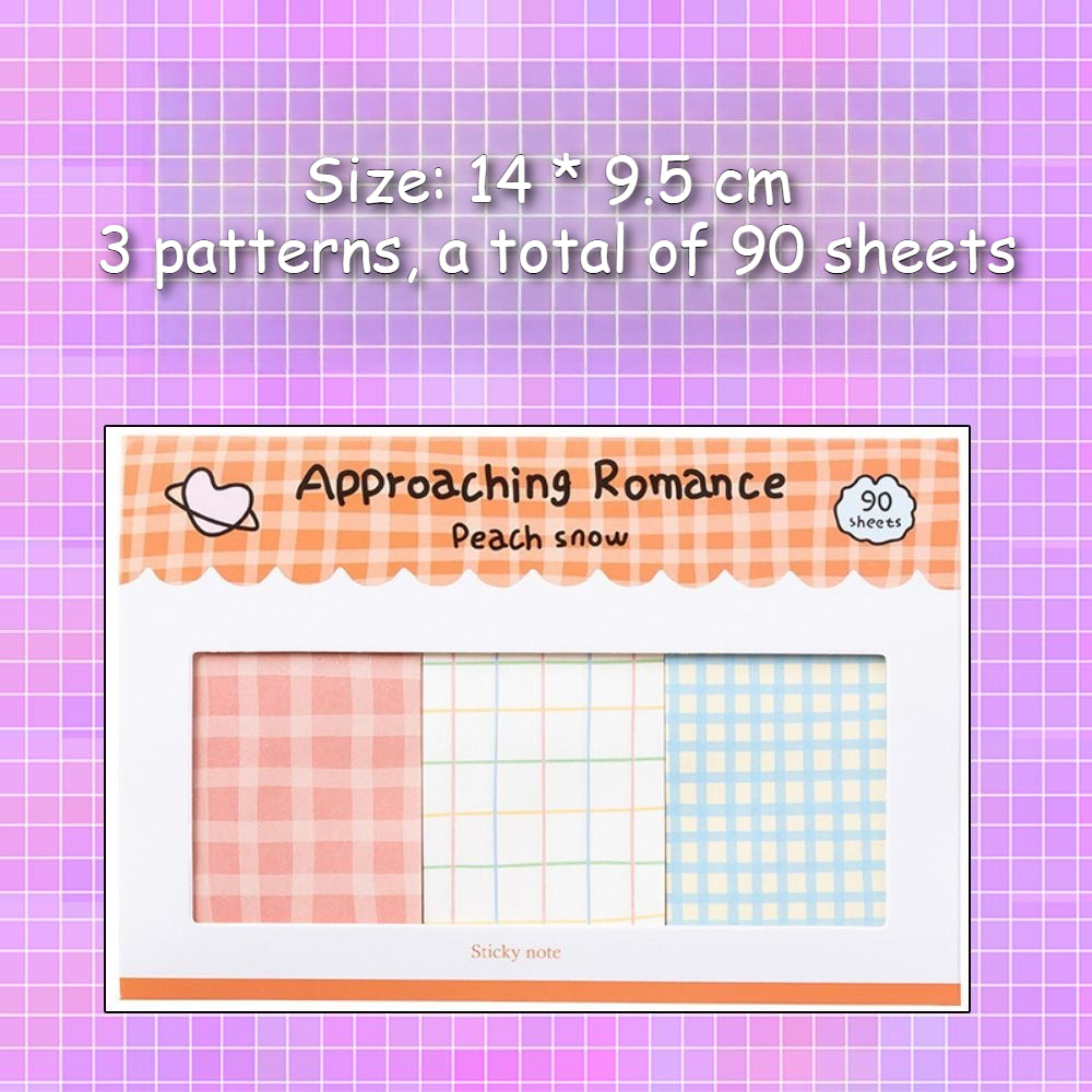 Plaid Sticky Notes Minimal Desk - Modomu