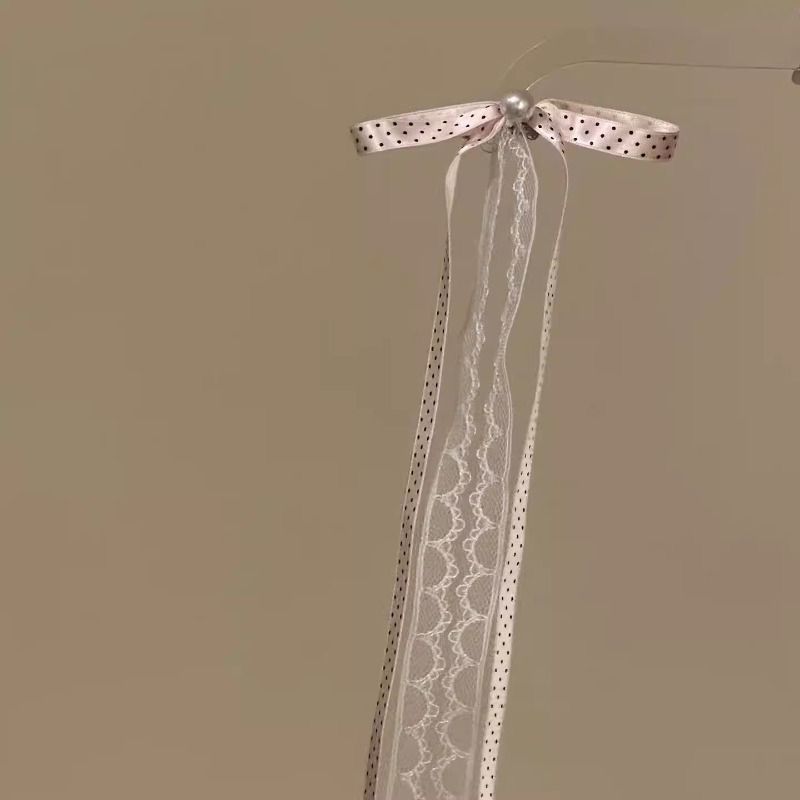 Pearl Bow Ribbon Hair Clip