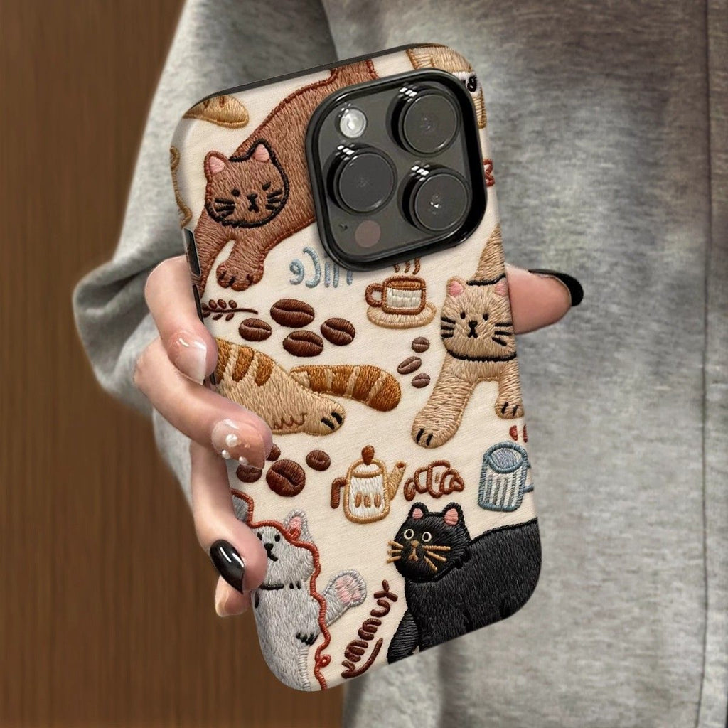 Cat Coffee iPhone Protective Case - Modomu