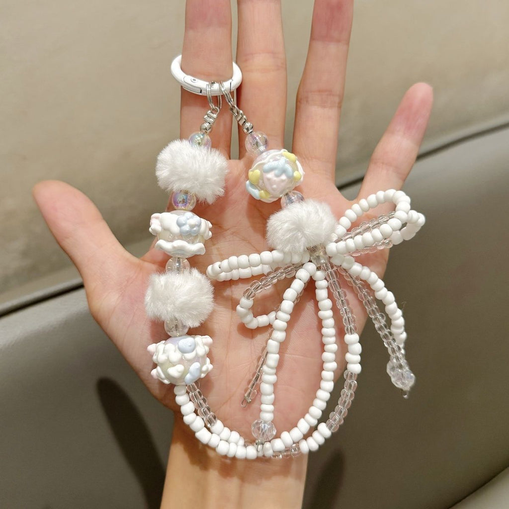 Beaded Phone Lanyard With Bow
