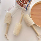 Loofah Dish Brush with Wooden Handle