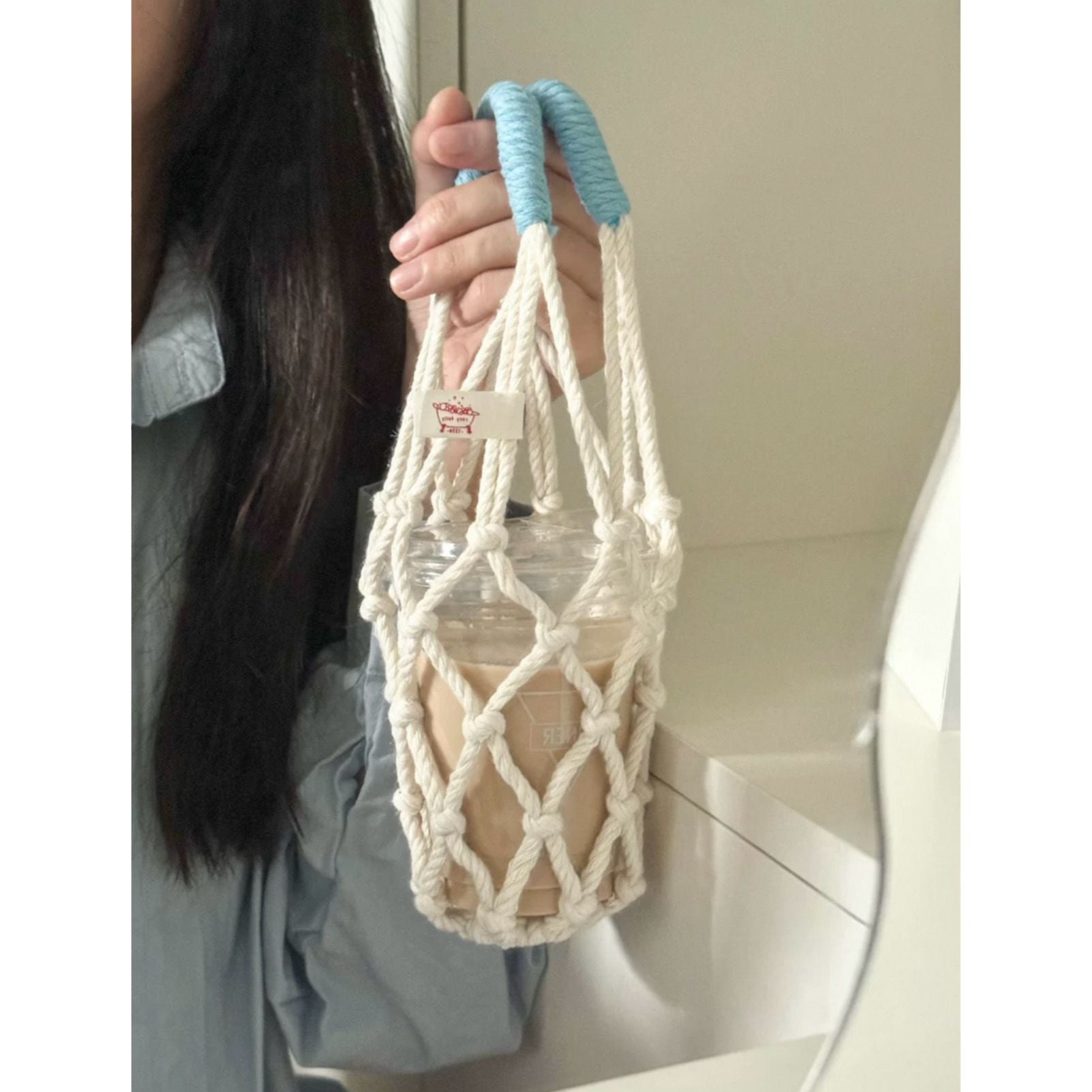 Handwoven Cup Sleeve Carrier
