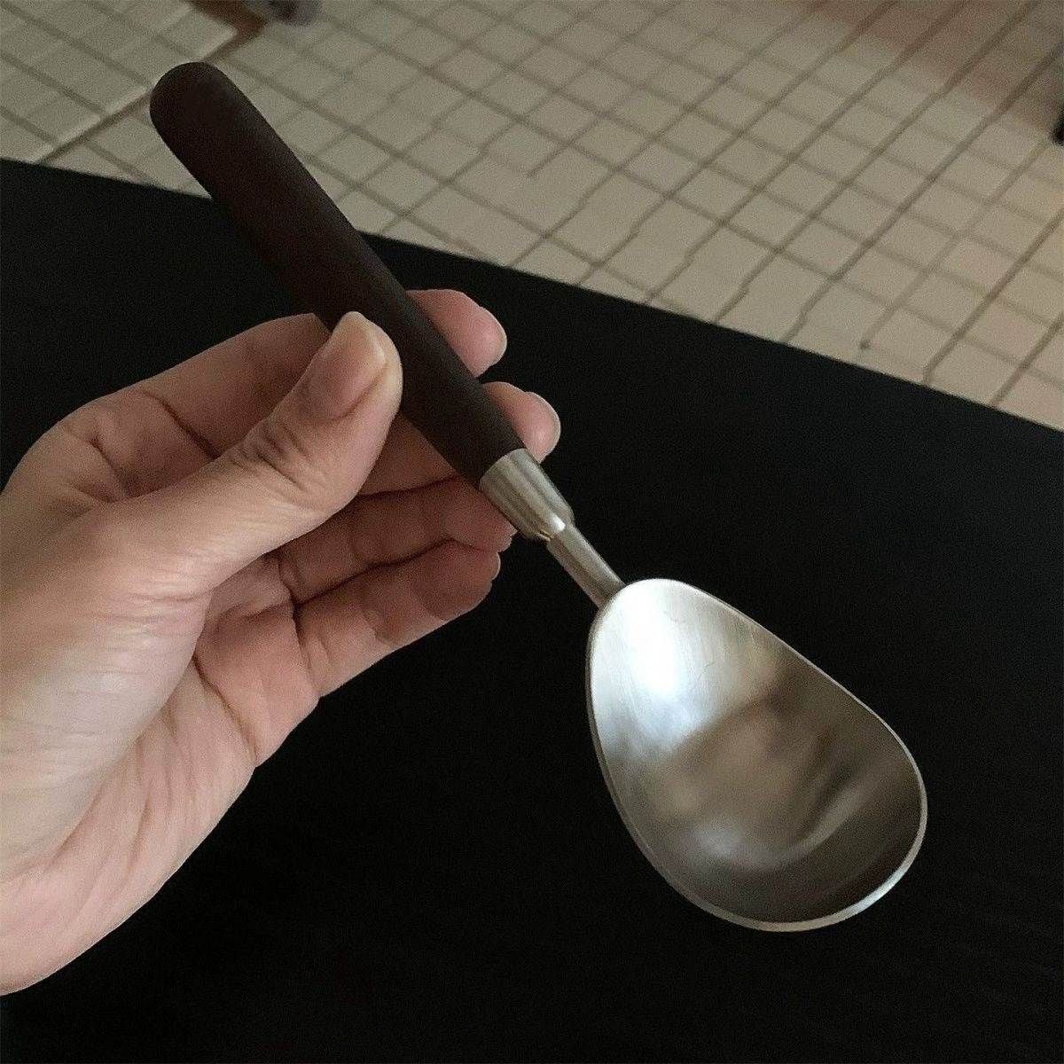 Walnut-Effect Handle Melon Baller