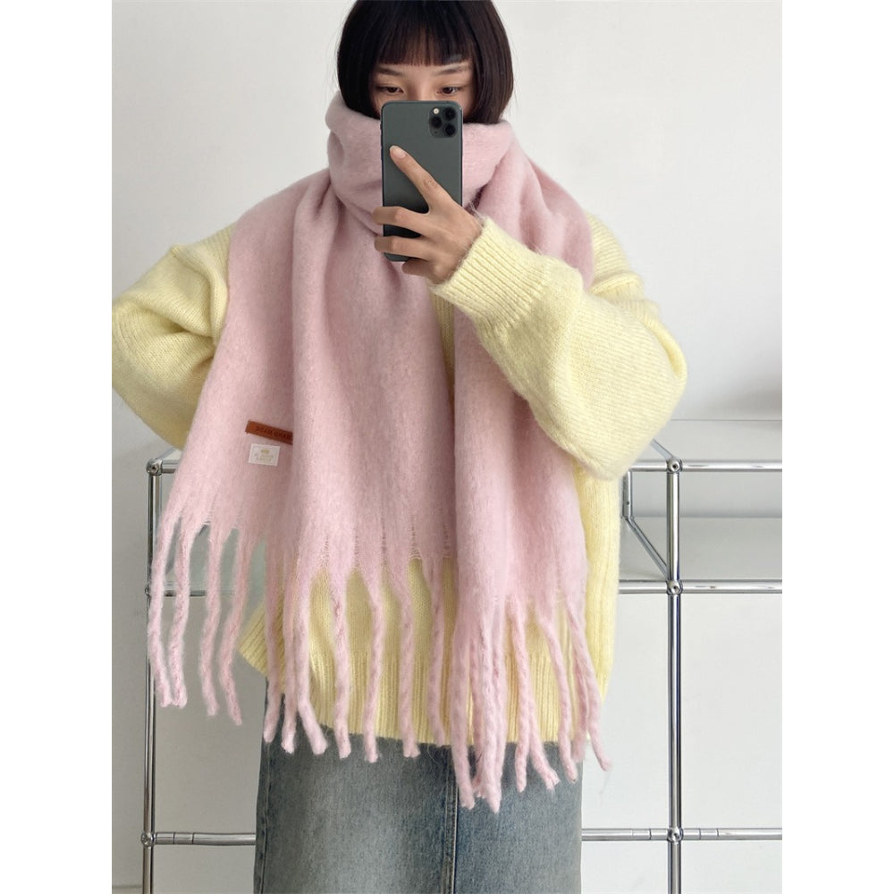 Plush Macaron Scarf Cozy Design - Modomu