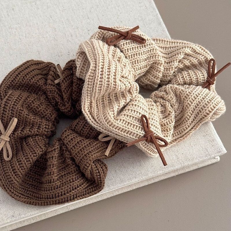 Ribbed Bow Oversized Scrunchie