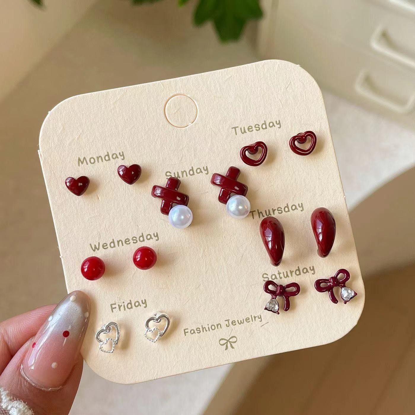 Geometric Stud Earrings Set - Modomu