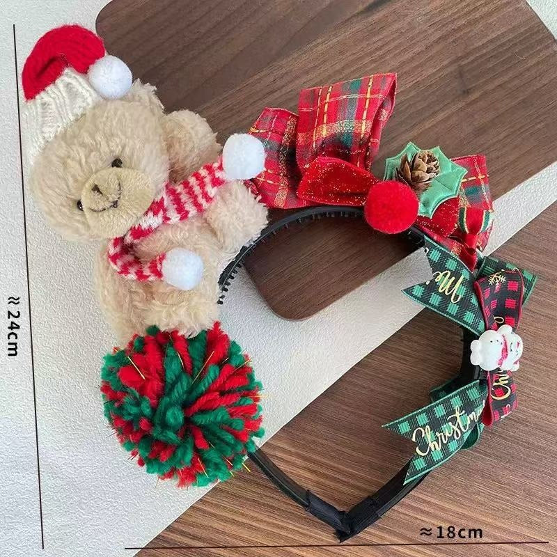 Christmas Bear Plush Headband - Modomu