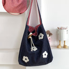 Plush Floral Shoulder Tote Bag - Modomu
