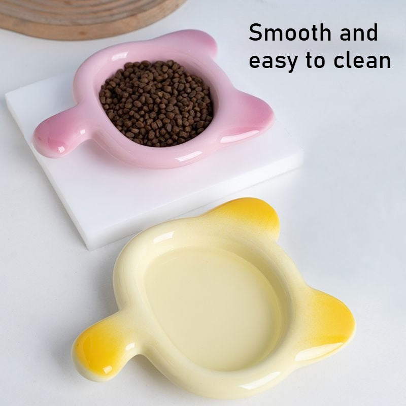 Cute Ceramic Cat Food Bowl