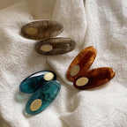 Amber Marbled Snap Clips
