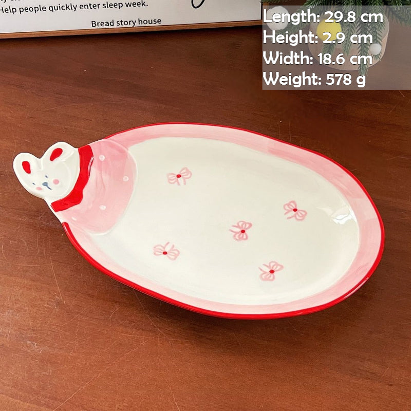 Hand Painted Rabbit Cereal Bowl - Modomu