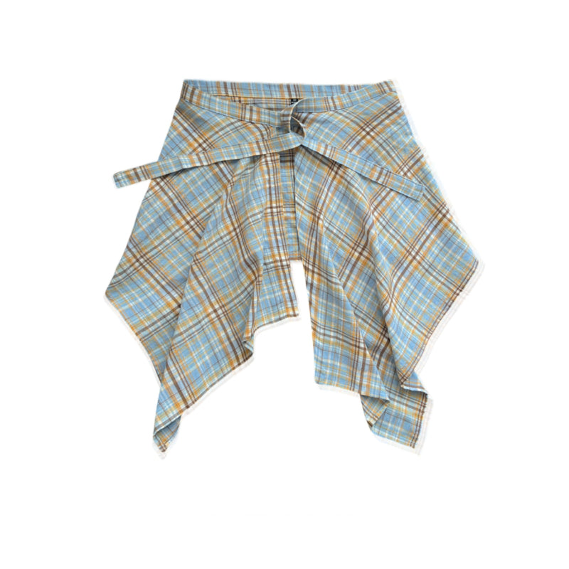 Unisex Plaid Layered Skirt - Modomu