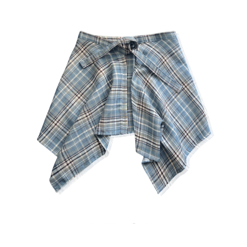 Unisex Plaid Layered Skirt - Modomu