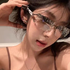 Rimless Crystal Fashion Sunglasses - Modomu
