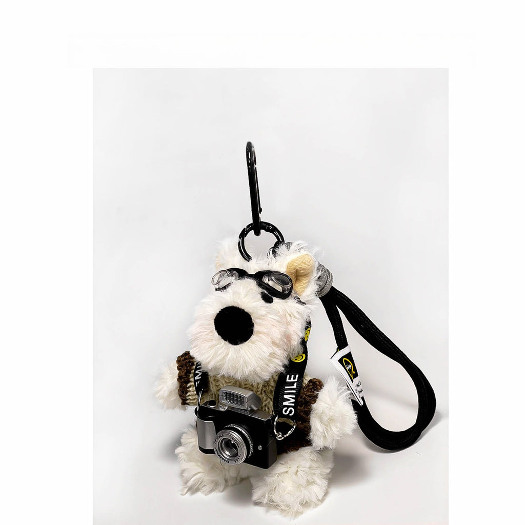 Cartoon Puppy Plush Keychain