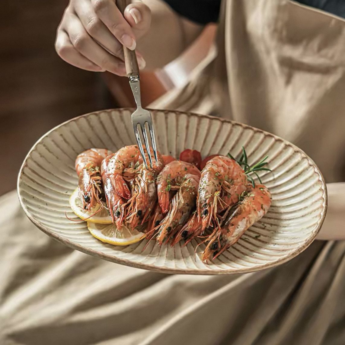 Oval Ceramic Serving Plate
