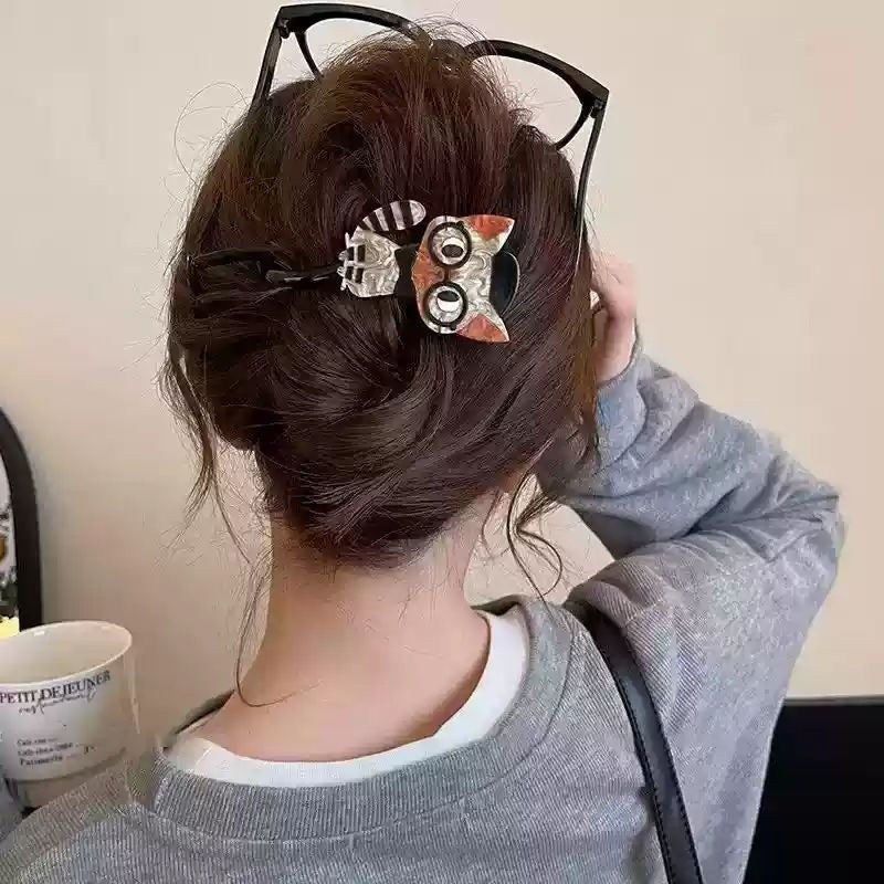 Cartoon Cat Twist Hair Clip