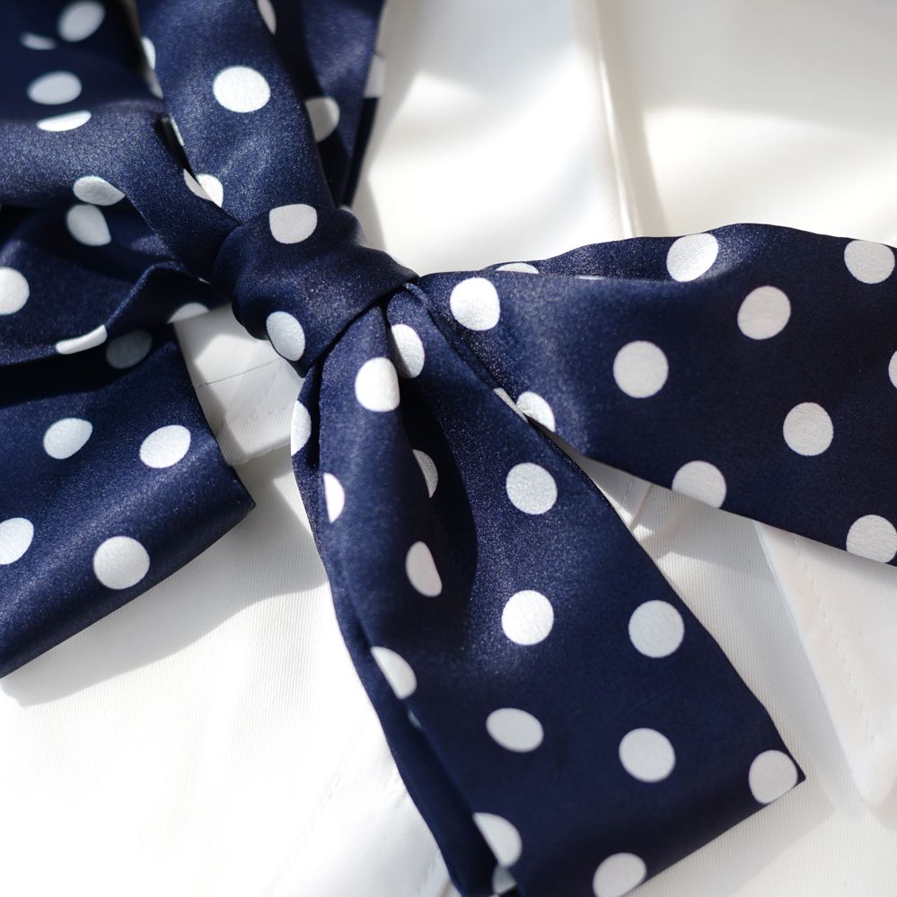 Retro Polka Dot Silk Tie - Modomu