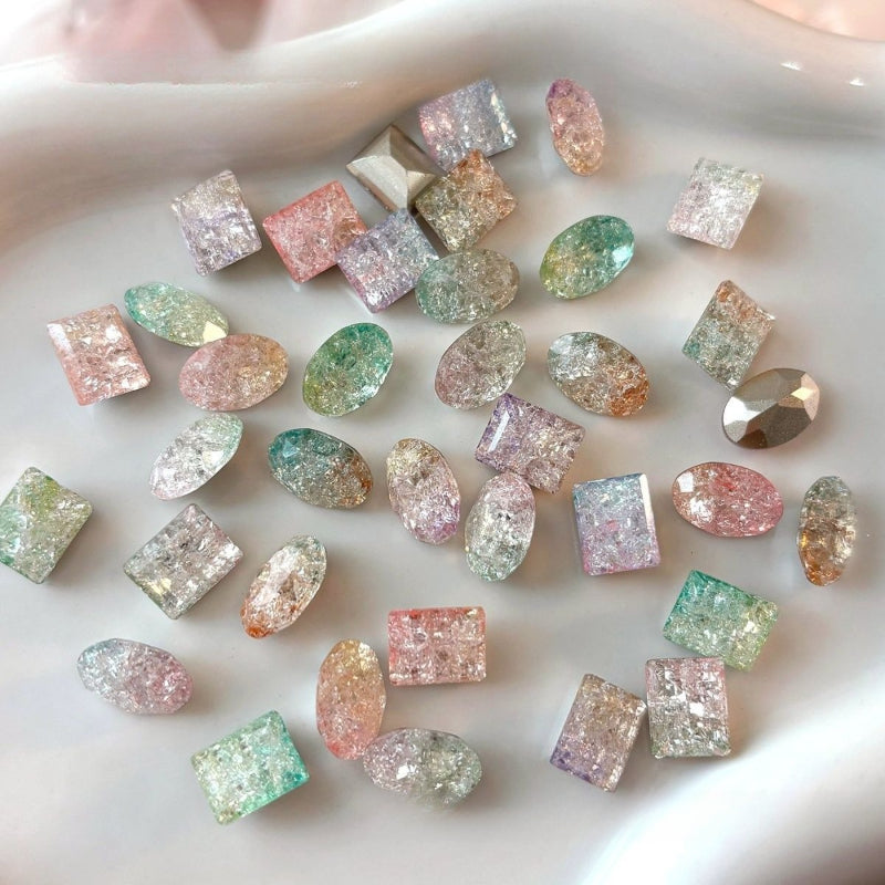 Crackle Gradient Nail Stones