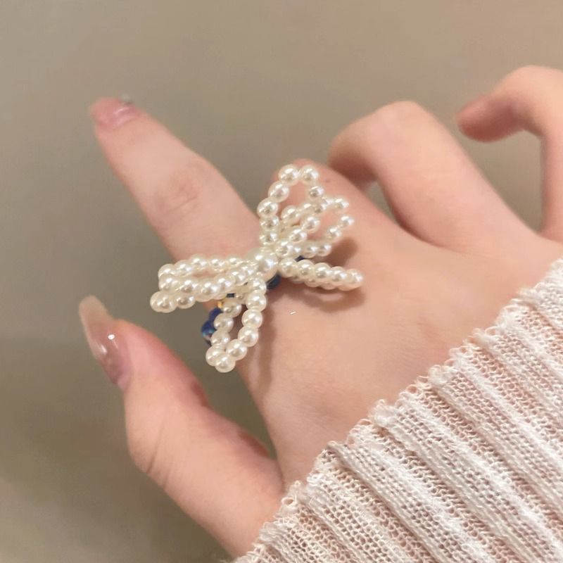 Crystal Flower Beaded Ring Set - Modomu